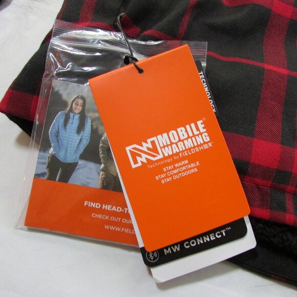 Mobile Warming Men's SM Flannel Heated Jacket Shacket Bluetooth Controlled Black - Picture 4 of 9